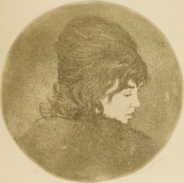 Michael Blaker (b.1928), monochrome etching, 'Diana', signed in pencil, limited edition, 5/30, 41 x 32cm. Condition - fair to good, some minor discolouration